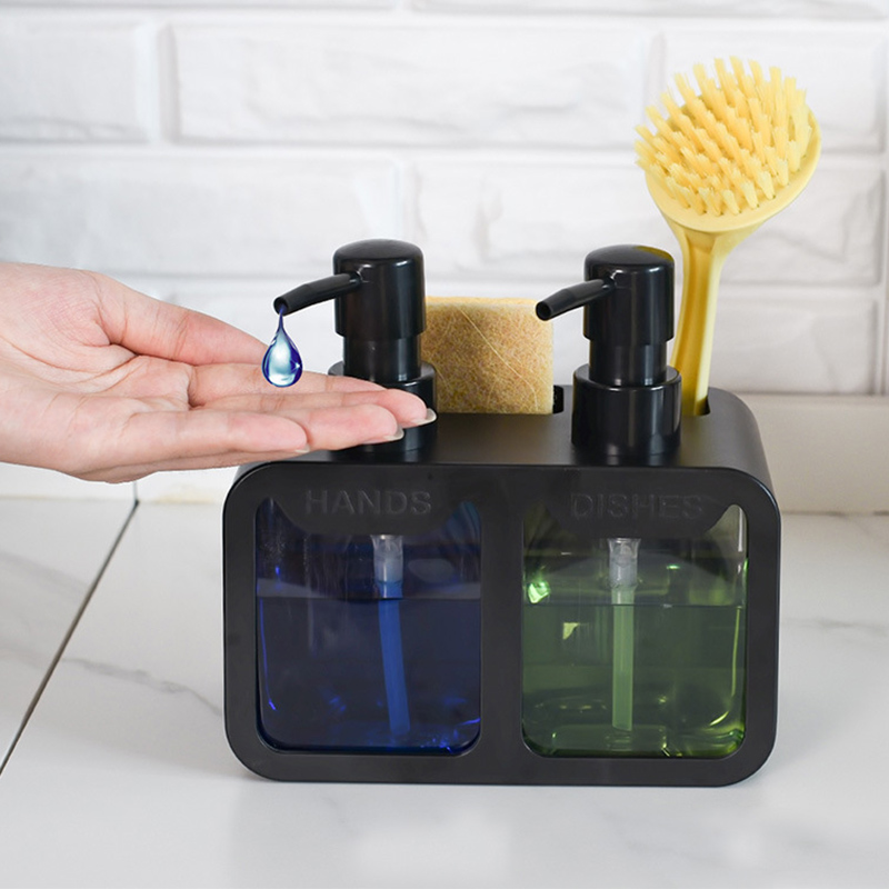 Kitchen Gadgets Dispenser Brush Holder - مجموعة موزعات صابون اليدين وصابون الأطباق