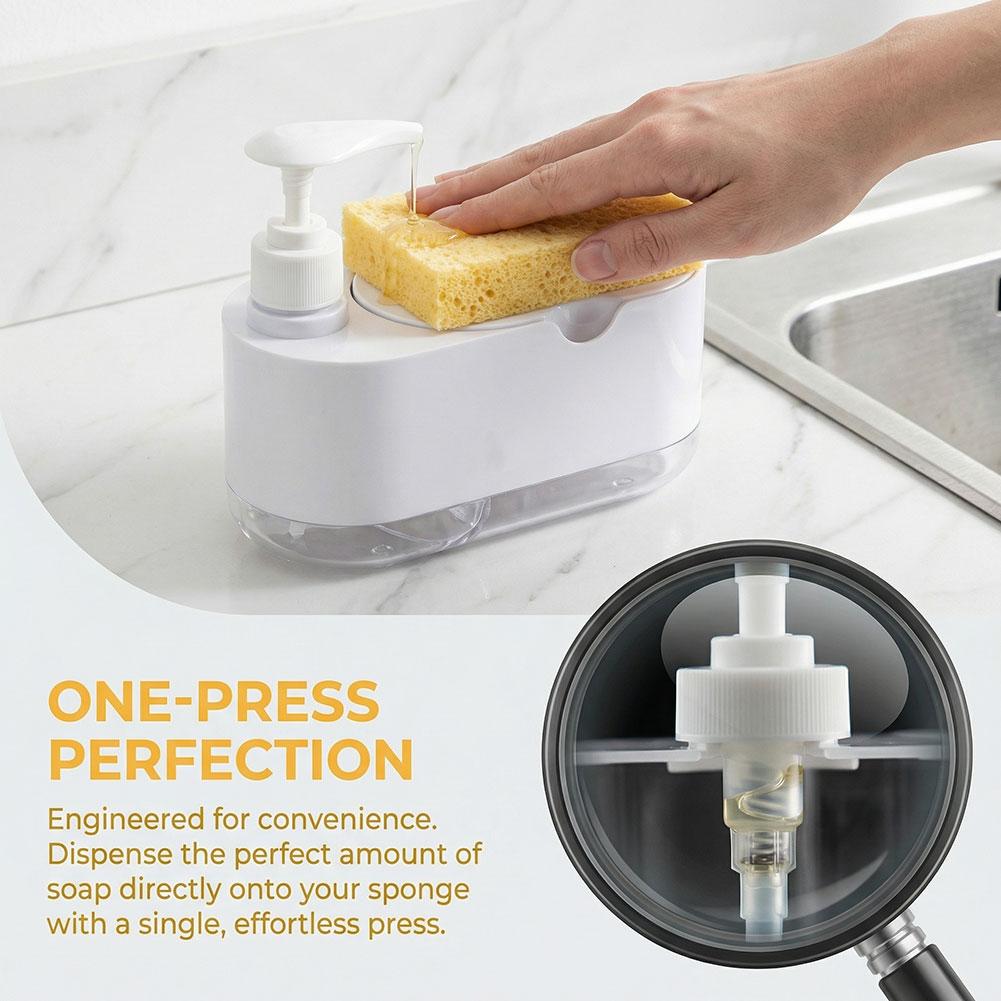 موزع صابون الأطباق الأوتوماتيك - مراجعة Kitchen Gadgets Dispenser Brush Holder وسعره