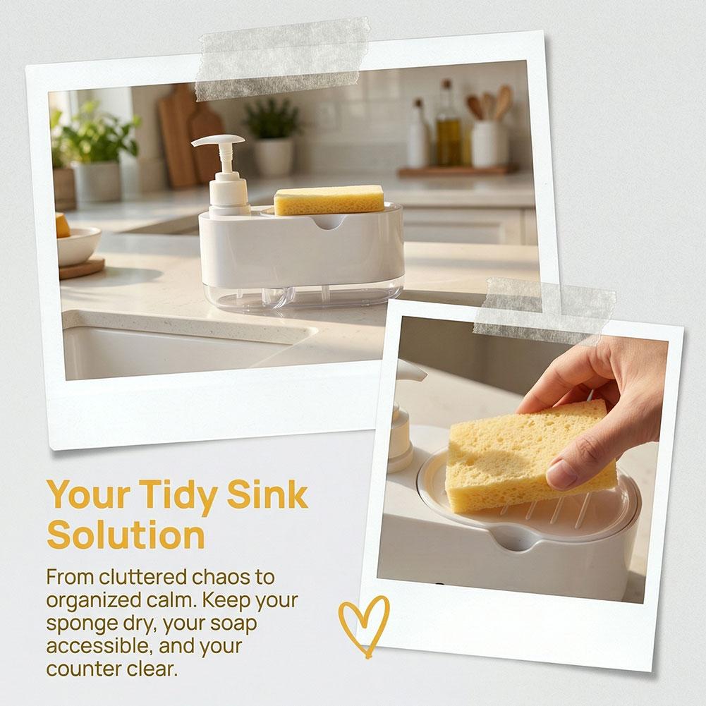 موزع صابون الأطباق الأوتوماتيك - مراجعة Kitchen Gadgets Dispenser Brush Holder وسعره