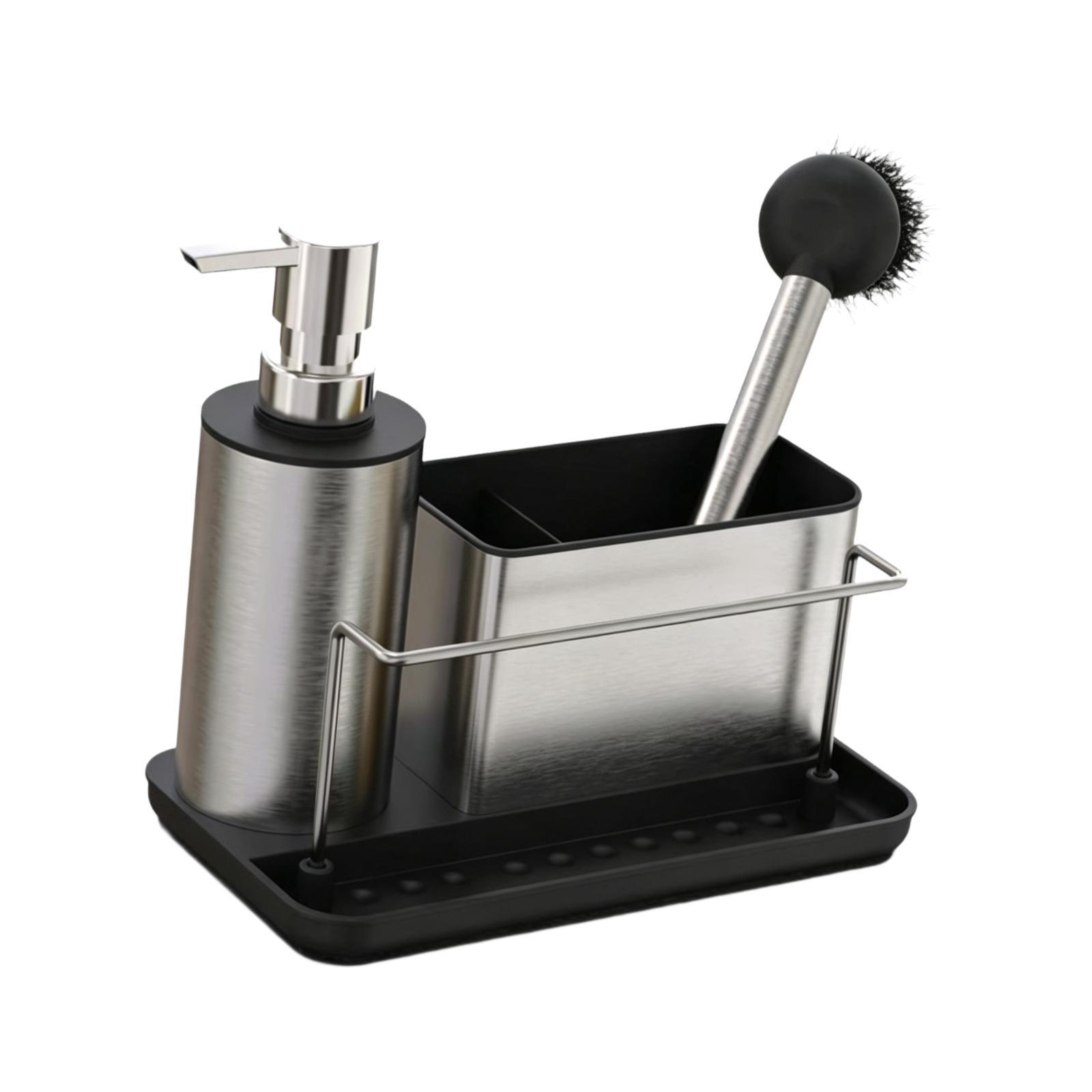 موزع صابون للمطبخ مع حامل إسفن - مراجعة Kitchen Gadgets Dispenser Brush Holder وسعره