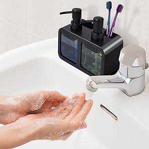 مجموعة موزعات صابون اليدين وصا - مراجعة Kitchen Gadgets Dispenser Brush Holder وسعره