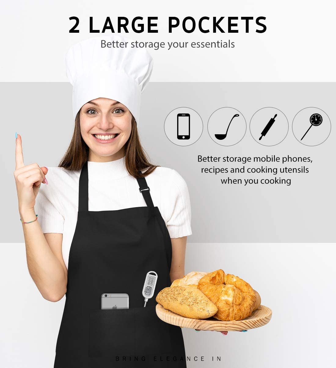 18 لون مخصص شعار مآزر للمرأة ا - مراجعة Kitchen Gadgets For Women وسعره