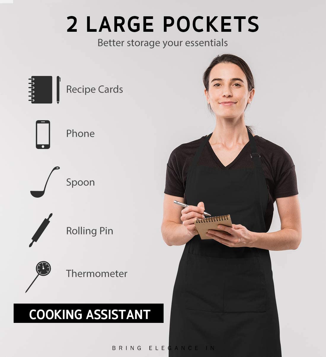 18 لون مخصص شعار مآزر للمرأة ا - مراجعة Kitchen Gadgets For Women وسعره
