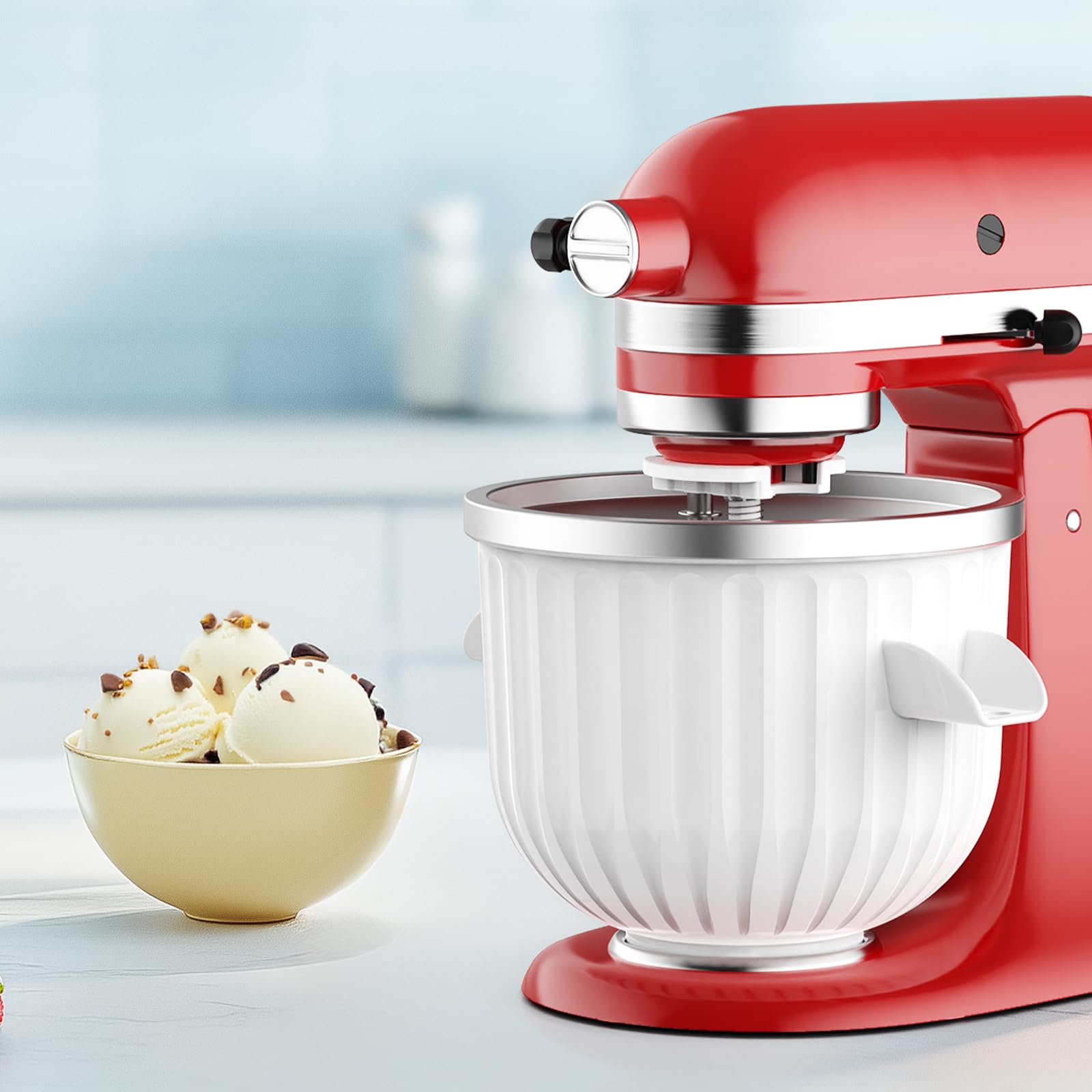 ملحق صانع الآيس كريم بسعة 2 كو - مراجعة Kitchen Gadgets Machine وسعره