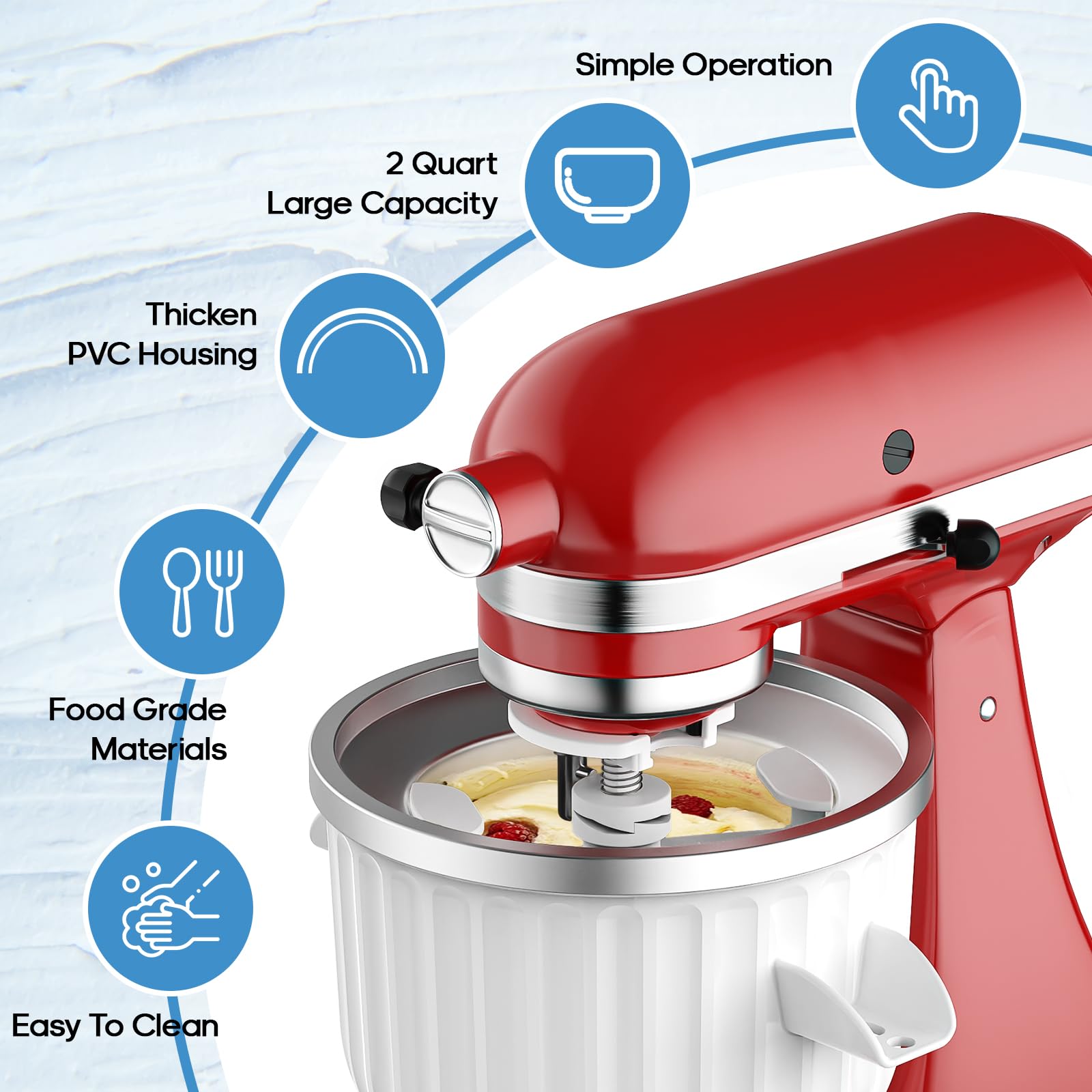 ملحق صانع الآيس كريم بسعة 2 كو - مراجعة Kitchen Gadgets Machine وسعره